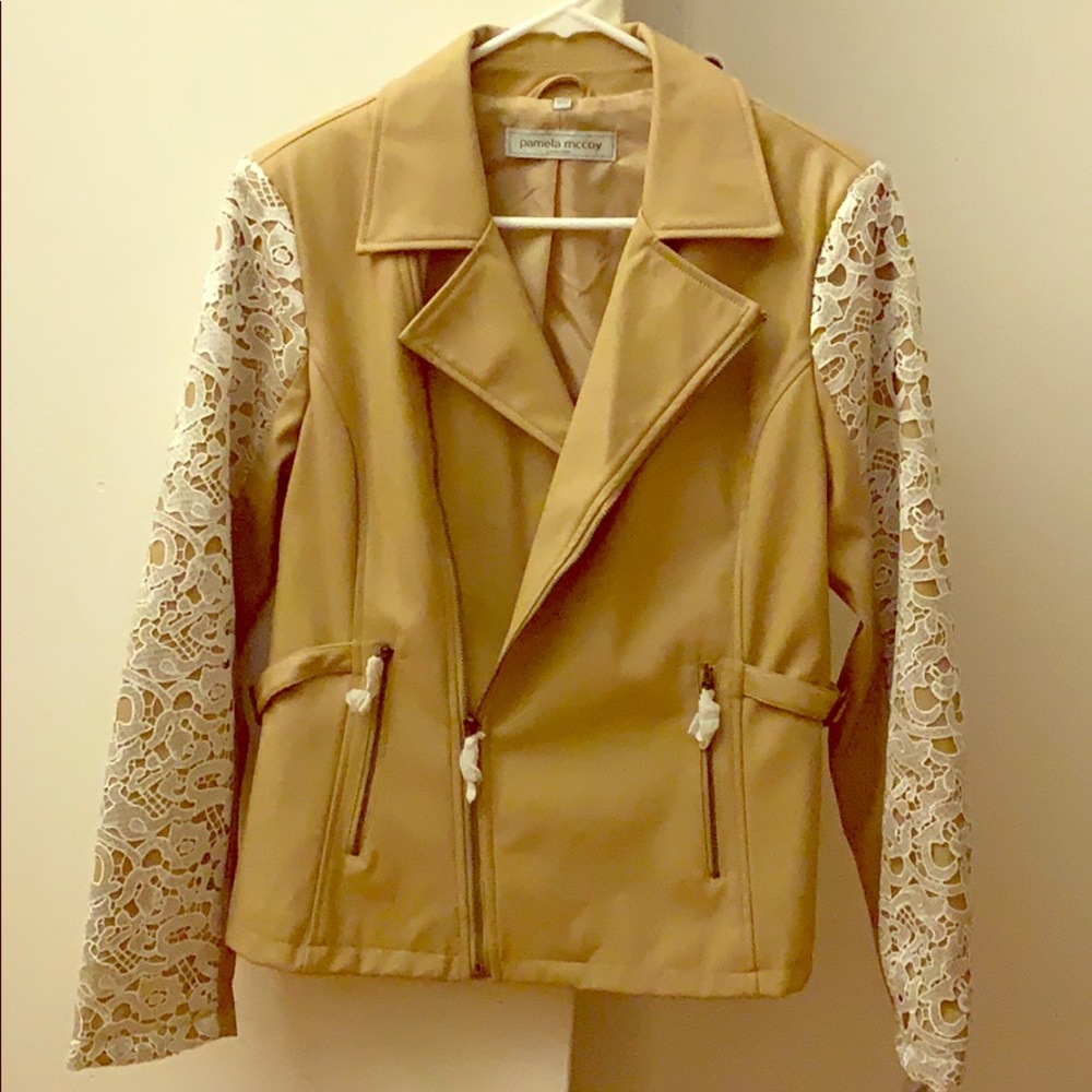 Pamela McCoy Lace Biker Jacket